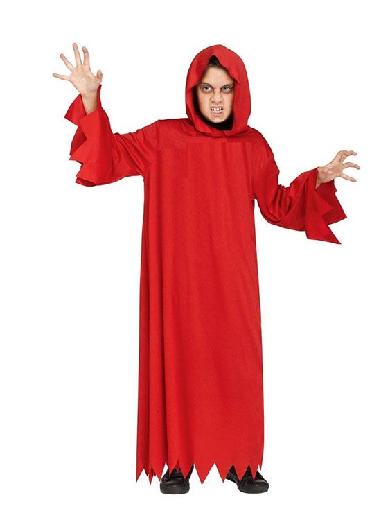 Kırmızı Kapişonlu Çocuk Şeytan Kostümü 7-8 Yaş