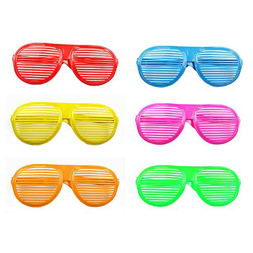 Kırmızı Renk Mega Boy Jumbo Panjur Şekilli Parti Gözlüğü 