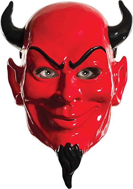 Kırmızı Renk Plastik Rubie's Costume Devil Mask Şeytan Maskesi 20x30 cm