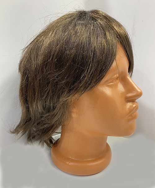 Kısa Model Düz Kesim İçi Astarlı Erkek Peruğu Kahve Renk