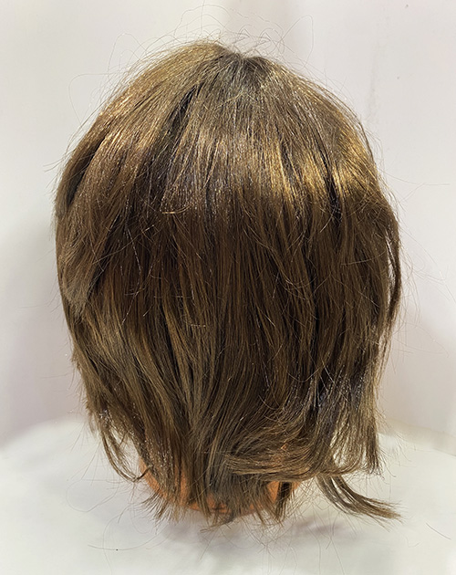 Kısa Model Düz Kesim İçi Astarlı Erkek Peruğu Kahve Renk