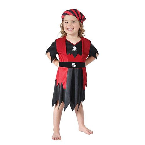 Kız Çocuk Korsan Kostümü - Sevimli Kız Korsan Kostüm 11-12 Yaş