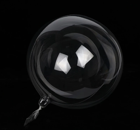 Koyu Mor (Violet) Tüylü Dekorasyon Şeffaf Balon 24 İnch 