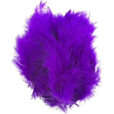 Koyu Mor (Violet) Tüylü Dekorasyon Şeffaf Balon 24 İnch 