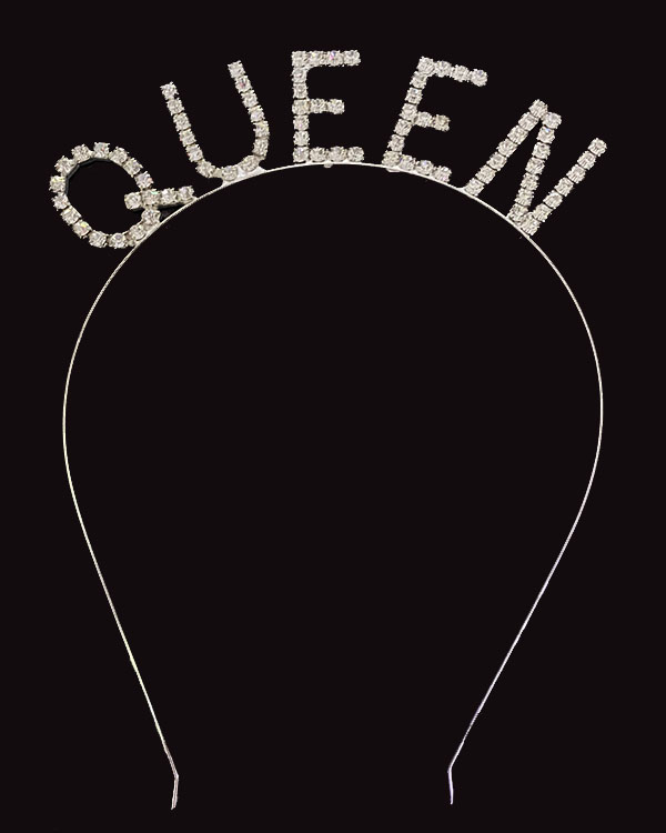 Kristal Taşlı Gümüş Renk Queen Tacı Kraliçe Tacı 12x17 cm