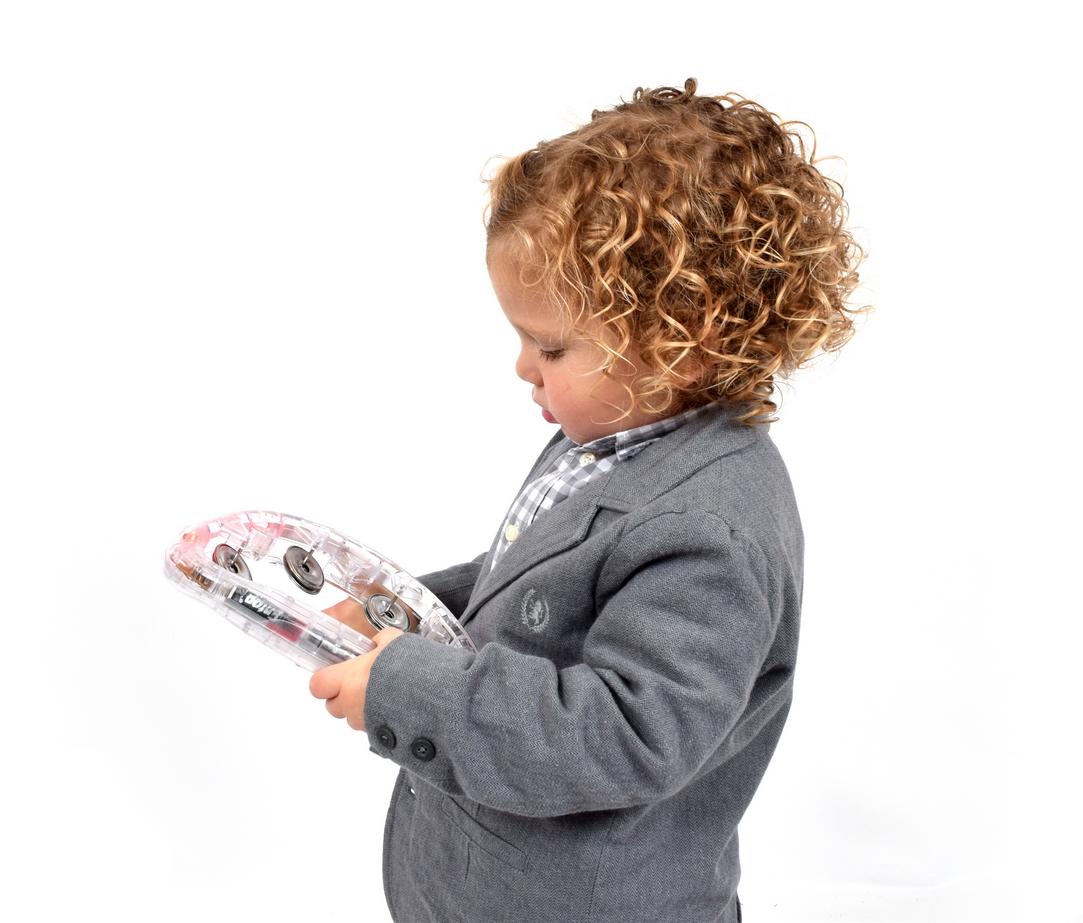 Led Işıklı Pilli Rengarenk Yanıp Sönen Lüks Eğlence Tefi Beyaz Renk