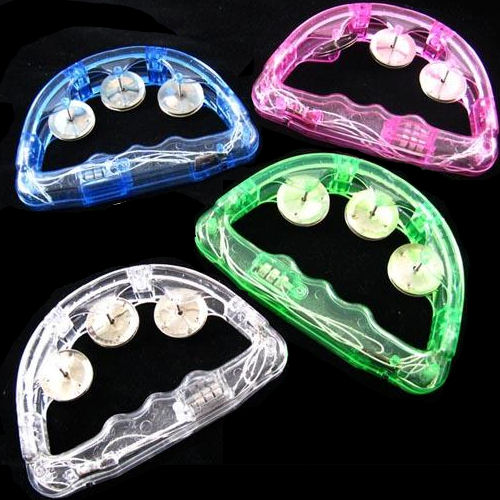 Led Işıklı Pilli Rengarenk Yanıp Sönen Lüks Eğlence Tefi Pembe Renk