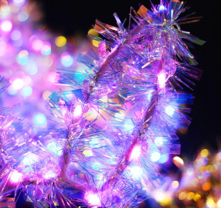 Led Işıklı Püsküllü Mor Renk Tavşan Tacı 21X17 cm