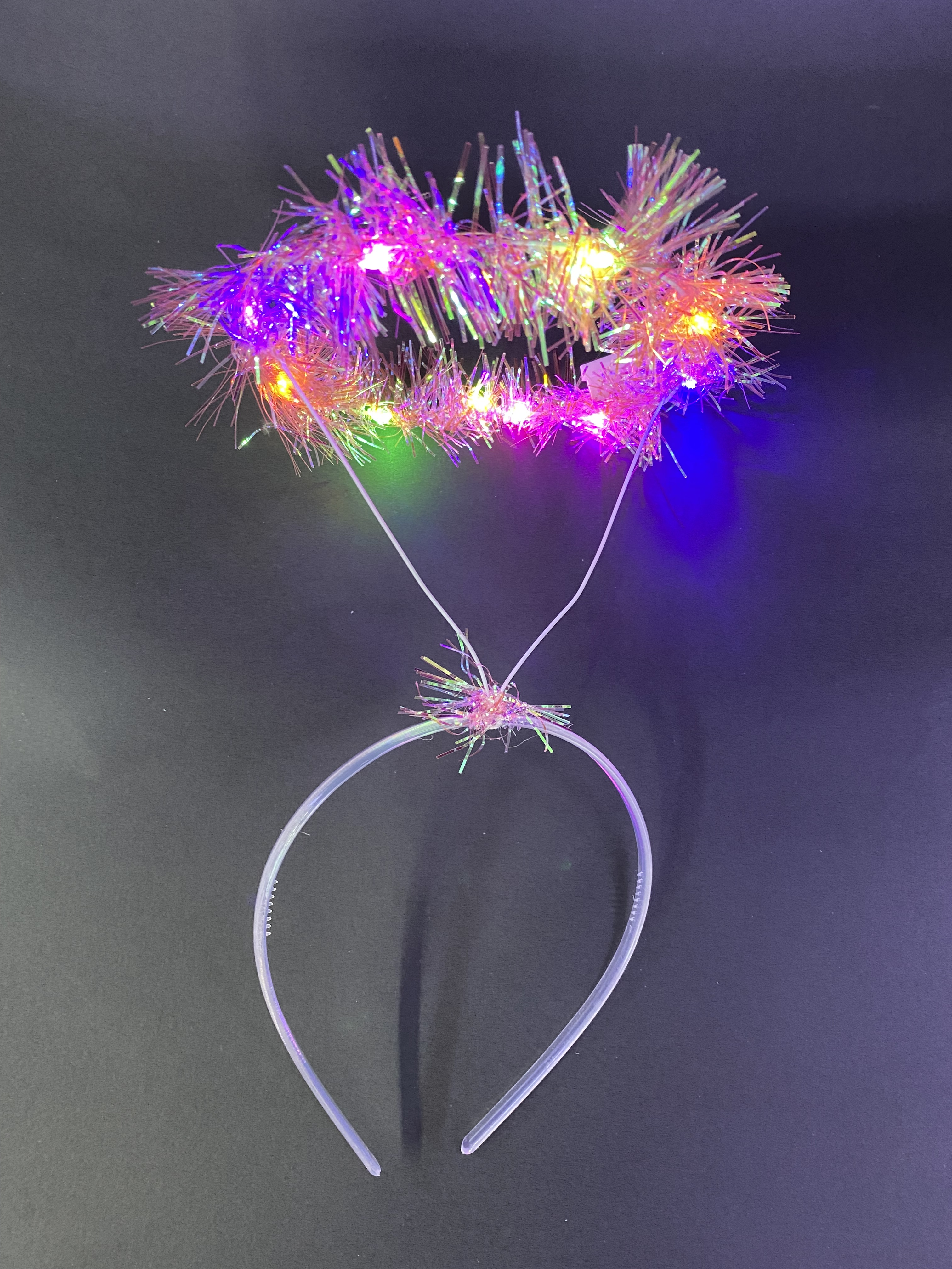 Led Işıklı Yanar Söner 3 Fonksiyonlu Melek Hare Taç Pembe Renk