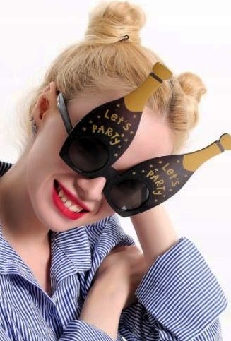 Let's Party Yazılı Şişe Parti Gözlük 16X14 cm