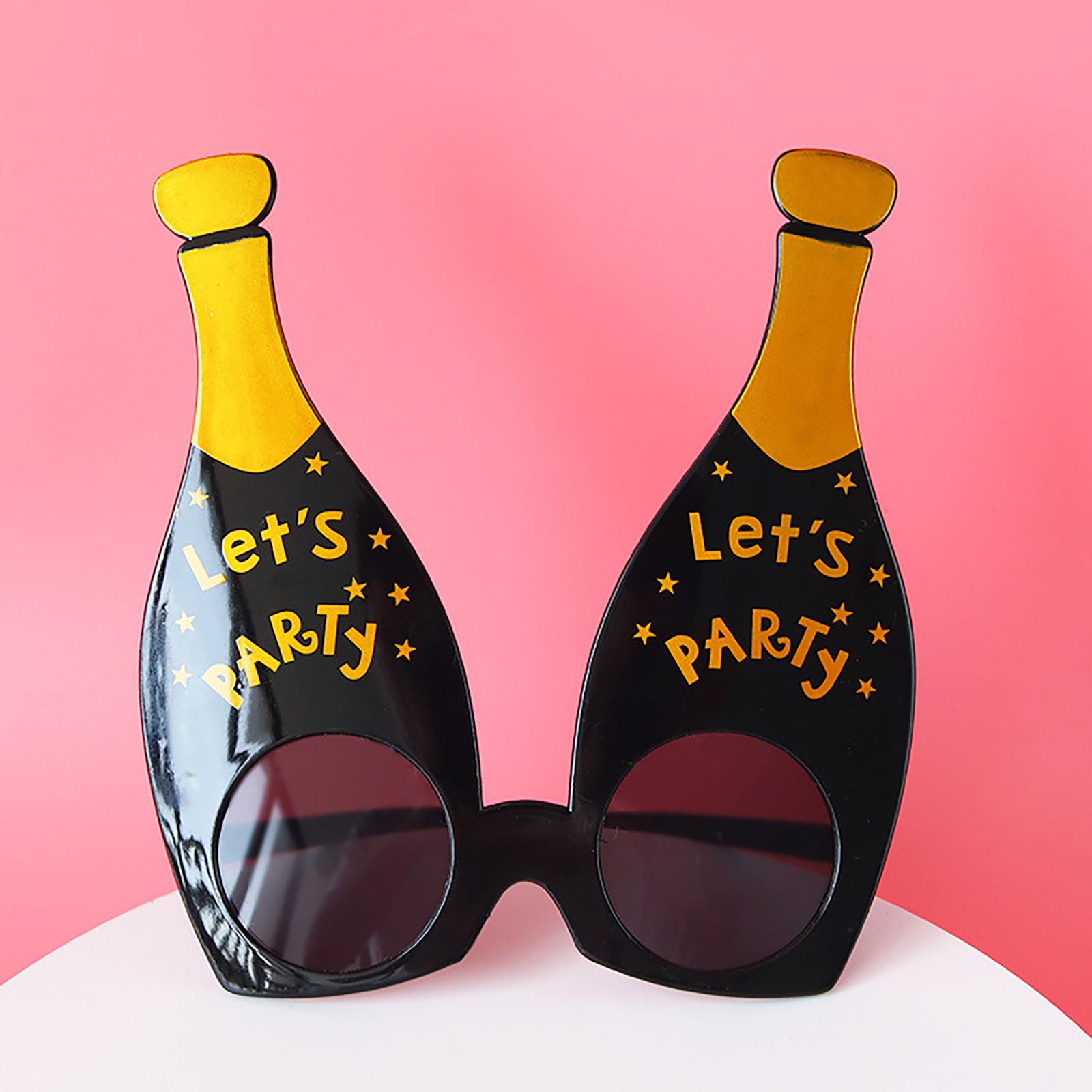 Let's Party Yazılı Şişe Parti Gözlük 16X14 cm