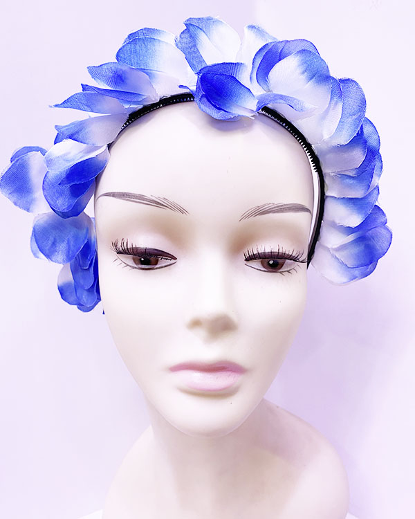 Luau Aloha Hawaii Partisi Mavi Renk Yapraklı Taç 10x15 cm