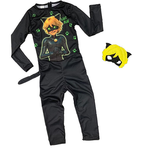 Maskeli Kara Kedi Çocuk Kostümü - Chat Noir Kostümü