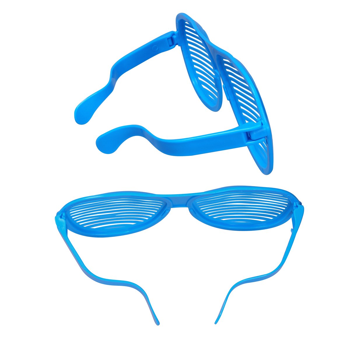 Mavi Renk Mega Boy Jumbo Panjur Şekilli Parti Gözlüğü 