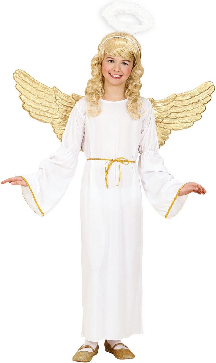 Melek Kostümü Çocuk Boy - Melek Kostümü Tacı ve Kemer Full Set 5-10 Yaş