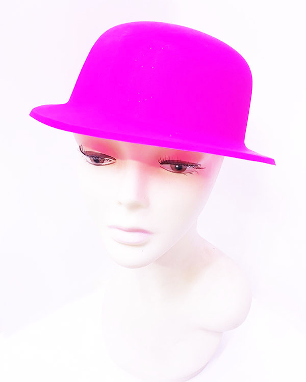 Neon Pembe Renk Plastik Parti Şapkası 