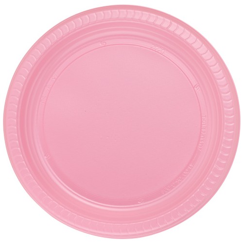 Pembe Plastik Tabak 22 cm 25li