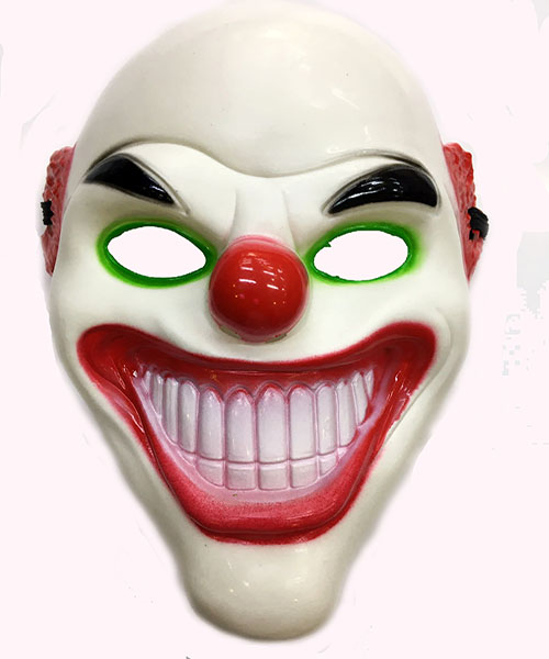 Plastik Joker Maskesi Kel Model Palyaço Maskesi