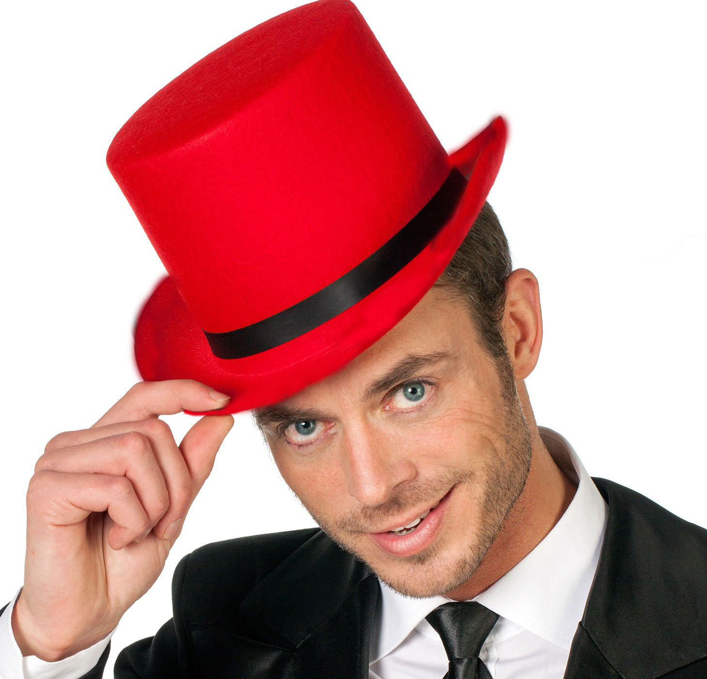 Plastik Üzeri Nubuk Kaplama Kırmızı Sihirbaz Şapkası