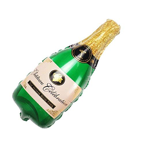 Şampanya Şişesi Şekilli Folyo Balon Yeşil 93x48 cm