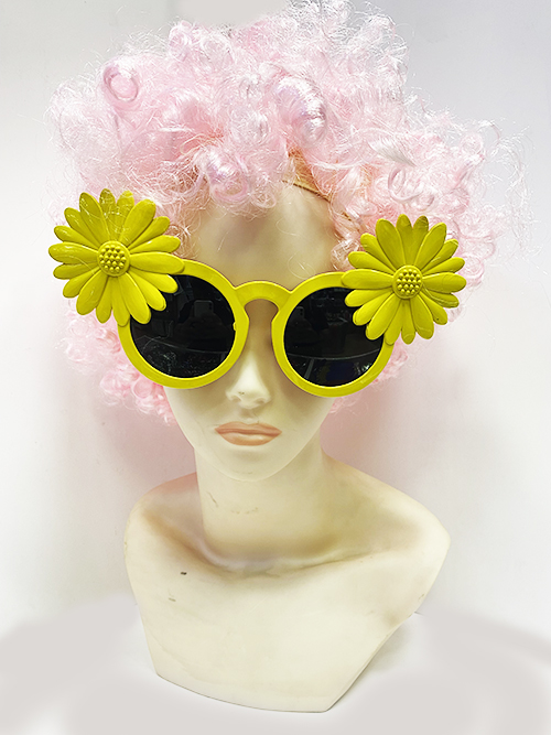 Sarı Renk Papatya Figürlü Temalı Parti Gözlüğü 