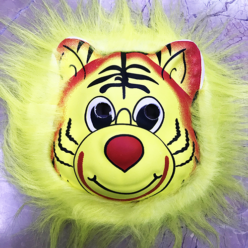 Sarı Renk Peluş Saçlı Sevimli Köpek Maskesi Hayvan Maskesi