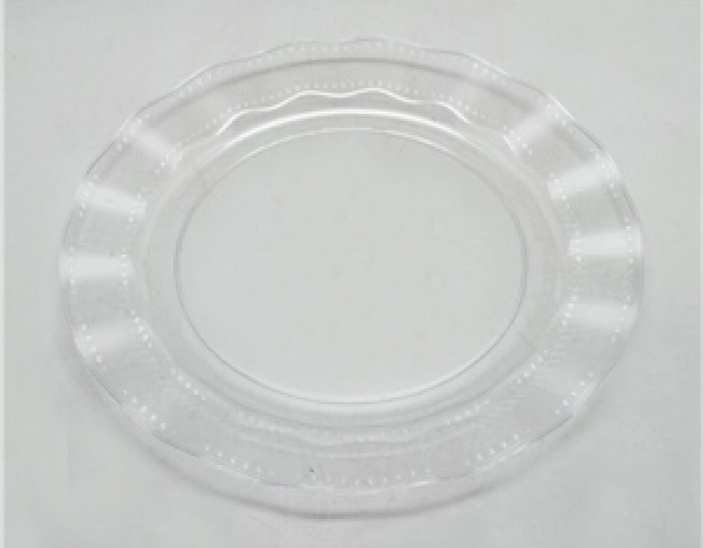 Şeffaf Lüks Plastik Mika Yuvarlak Tabak 26 cm 6 Adet