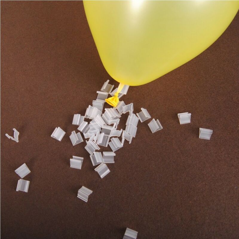 Şeffaf Renk Balon Hava Kaçmasını Engelleyici Klips 10 Adet