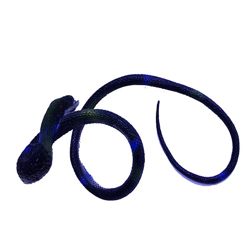 Siyah Renk Gerçekçi Kobra Model Silikon Yumuşak Yılan 80 cm 