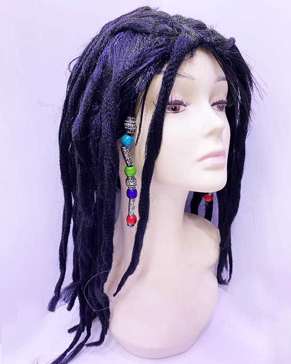 Siyah Renk Joe Dreadlocks Astarlı Kabarık Rasta Peruk  1 Adet