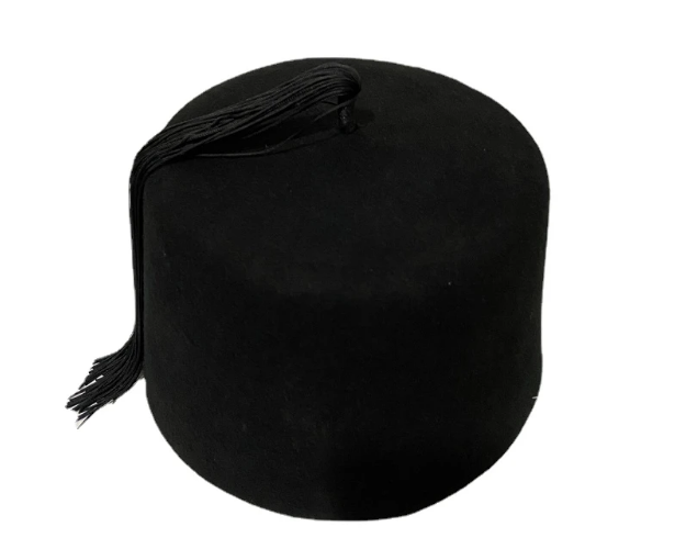 Siyah Renk Osmanlı Fesi 7 No 8-10 Yaş