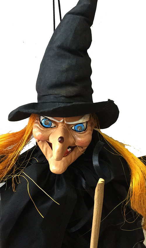 Siyah Renk Sesli Sensörlü Hareketli Kanat Çırpan Cadı 50x65 cm