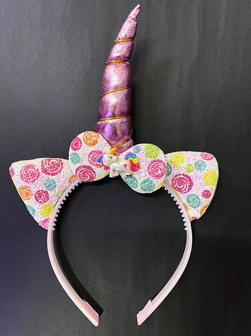 Soft Pembe Boynuzlu At Figürlü Çocuk Unicorn Tacı 17x27 cm