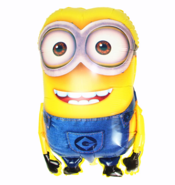 Mavi Elbiseli Sarı Renk Sünger Bob Folyo Balon 65 cm