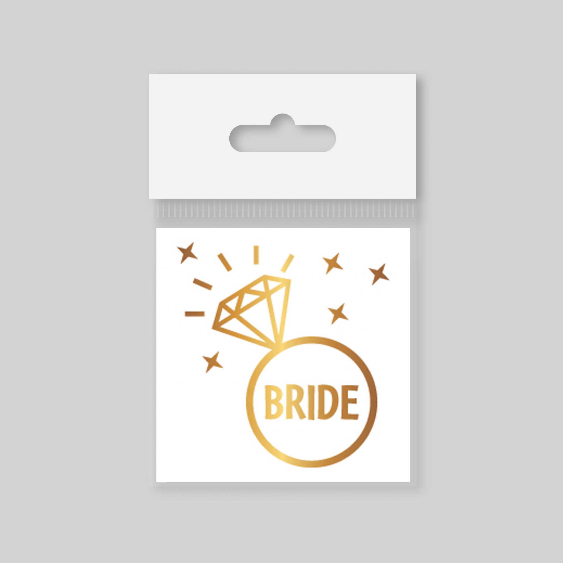 Tekli Bride Tattoo Model 3 - Altın Yaldız - 5,5 cm x 5,5 cm - Geçici Dövme