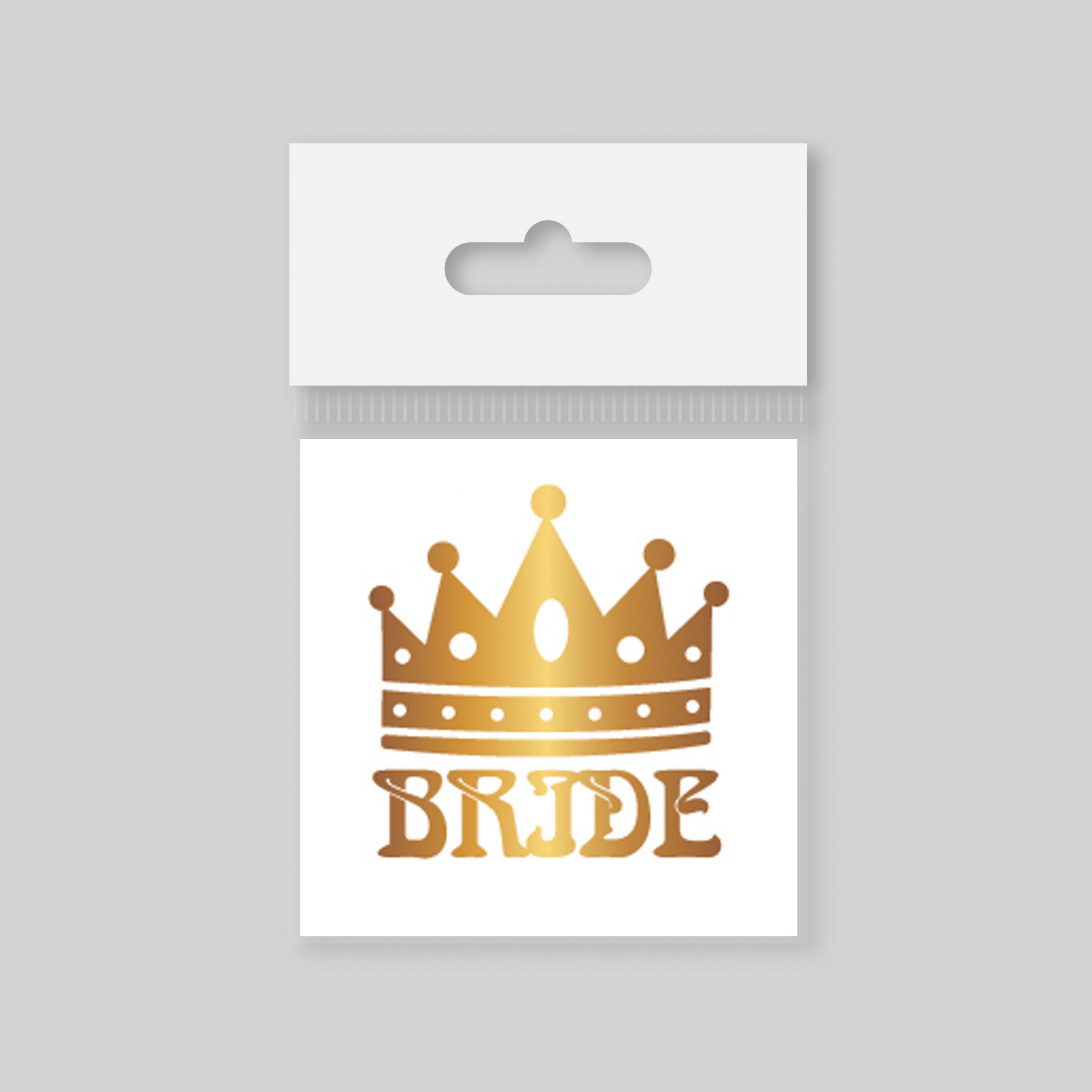 Tekli Bride Tattoo Model 7 - Altın Yaldız - 5,5 cm x 5,5 cm - Geçici Dövme