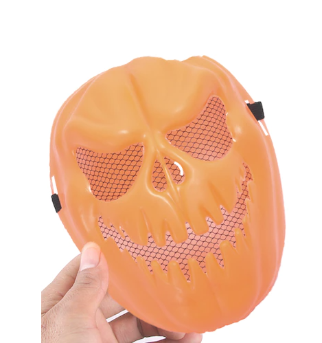 Turuncu Renk Cadılar Bayramı Balkabağı Maskesi