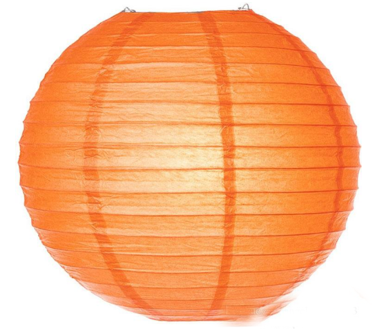 Turuncu Renk Kağıt Süs Japon Fener Dekorasyon Asma Süs 25 Cm