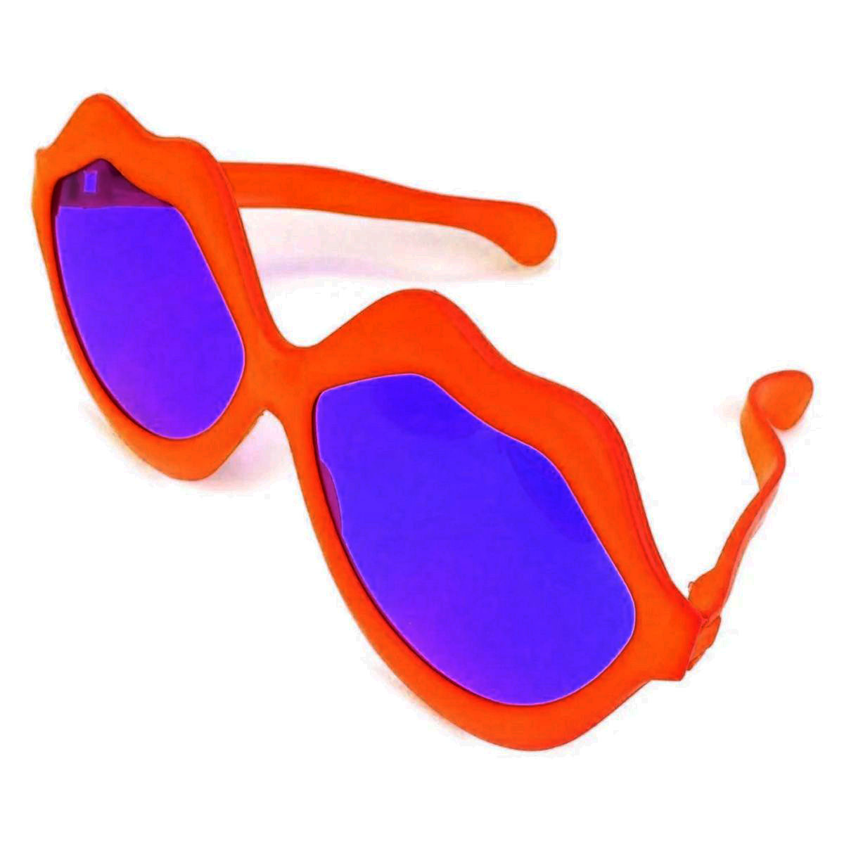 Turuncu Renk Mega Boy Jumbo Dudak Şekilli Parti Gözlüğü