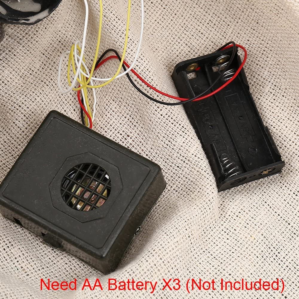 Ürpertici Scary Halloween Sesli Hareketli Sensörlü Beyaz Kuru Kafa Dekor 90 cm