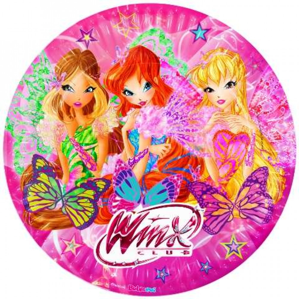 Winx Temalı Karton Tabak 8 Adet