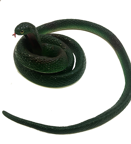 Yeşil Renk Gerçekçi Mega Boy Kobra Model Silikon Yumuşak Yılan 135 cm 