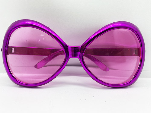 Fuşya Renk Yeşilçam Nostalji 80li Yıllar 90lı Yıllar Parti Gözlüğü  7x16 cm