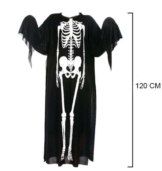 Yetişkin Boy İskelet Tulum İskelet Kostüm 120 cm