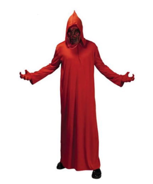 Yetişkin Boy Kırmızı Kapşonlu Şeytan Kostümü