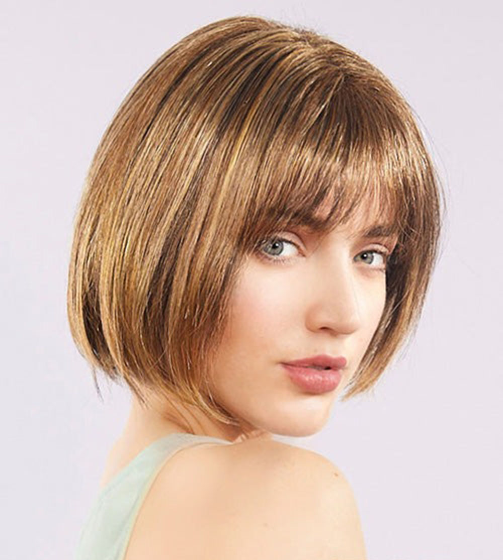 Açık Kahverengi Küt Parti Peruk Küt Saç 