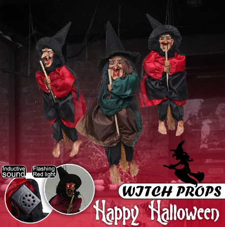 Asmalı Cadı Süs Sensörlü Işıklı Sesli 