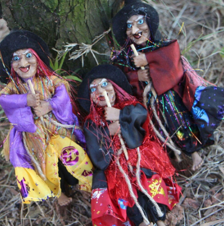 Asmalı Cadı Süs Sensörlü Işıklı Sesli 