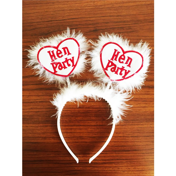 Beyaz Renk Bekarlığa Veda Partisi Hen Party Taç