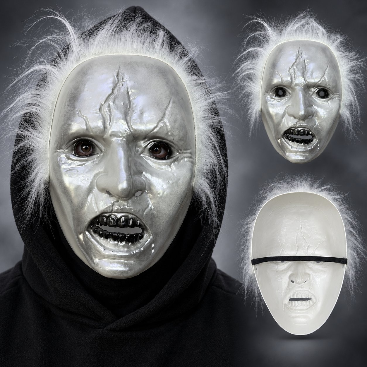 Beyaz Saçlı Michael Myers Plastik Karakter Maskesi